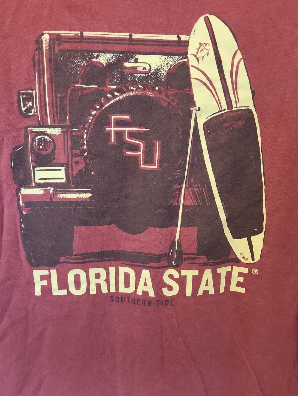 Southern Tide Florida State Graphic Tee - Garnet & Cream